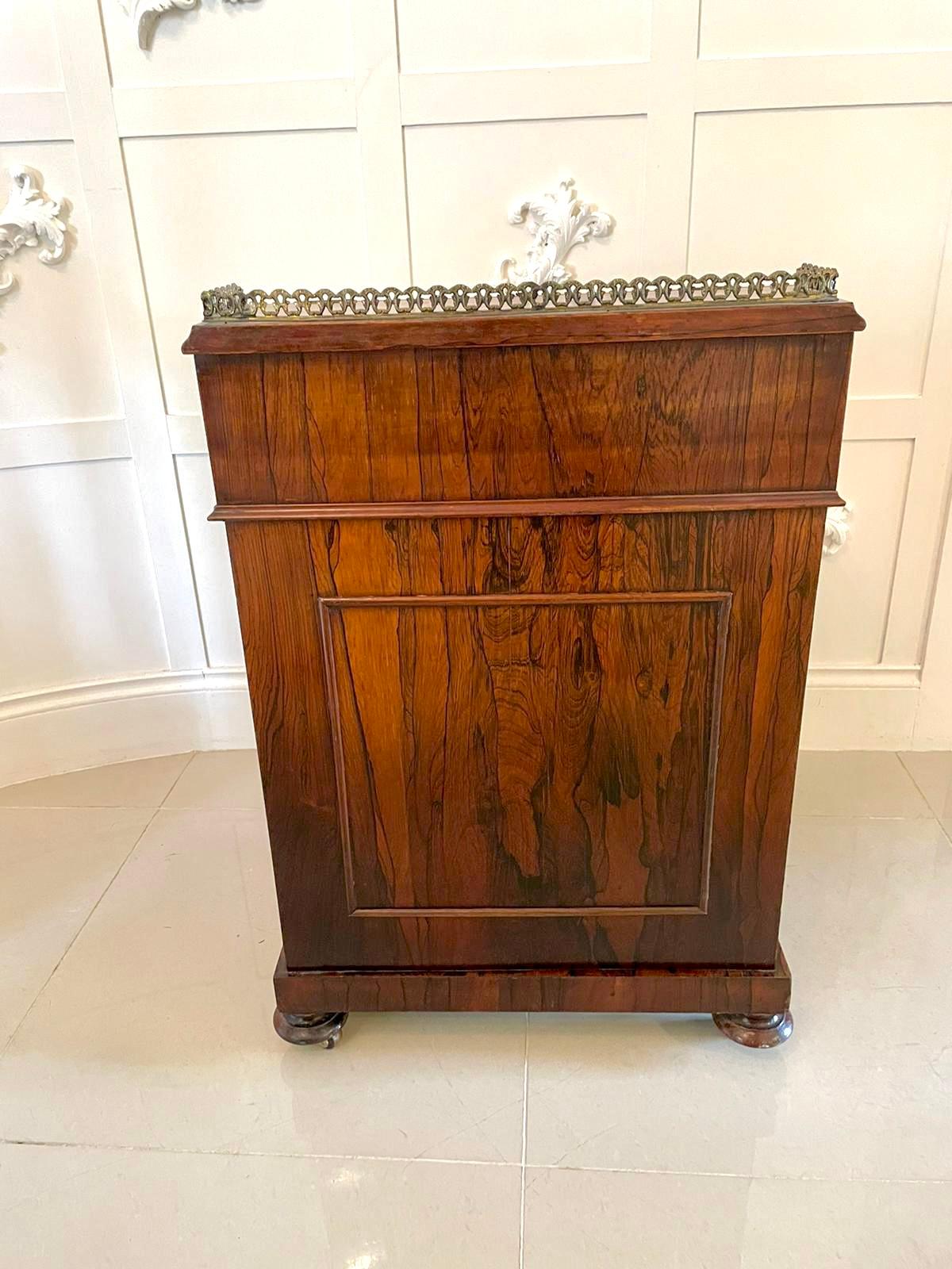 Quality Antique Victorian Rosewood Freestanding Davenport For Sale 10