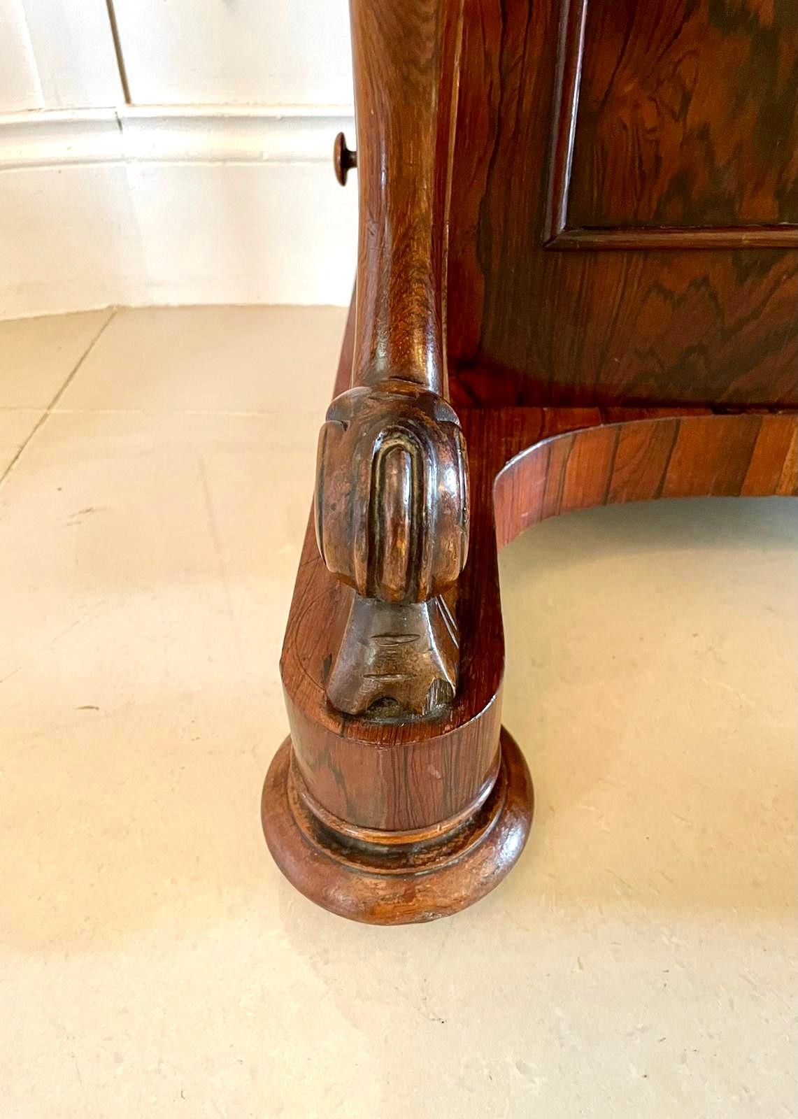 Quality Antique Victorian Rosewood Freestanding Davenport For Sale 13