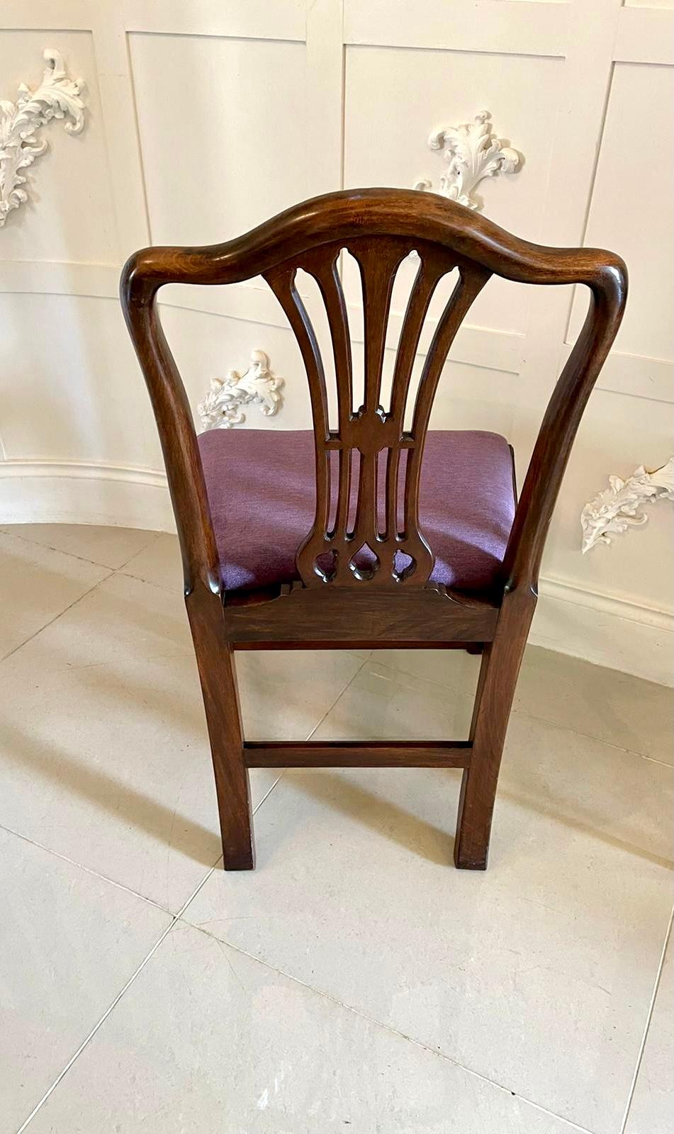Quality Antique Victorian Set of Six Carved Mahogany Dining Chairs 1