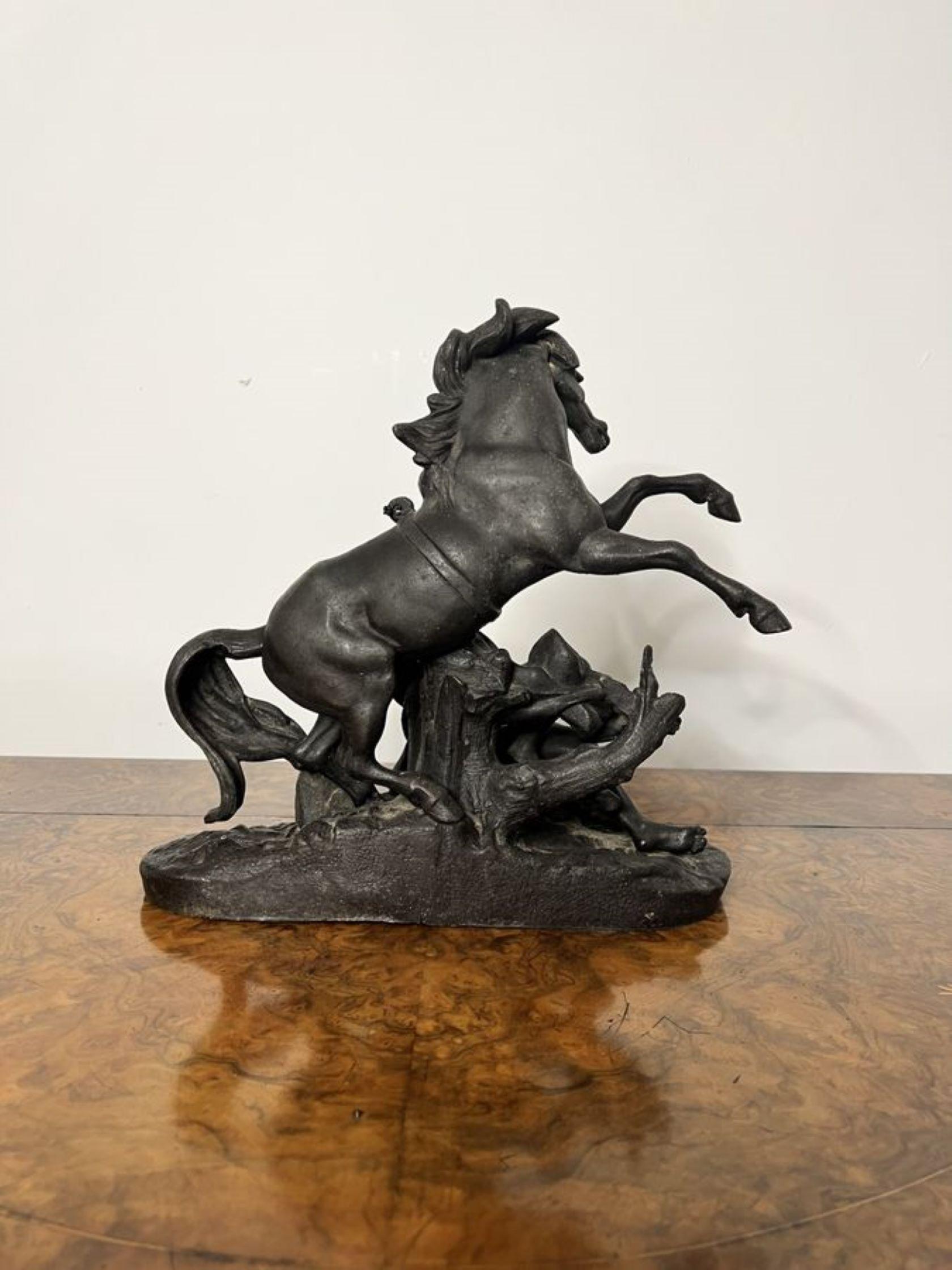 Spelter Quality antique Victorian spelter figure  For Sale