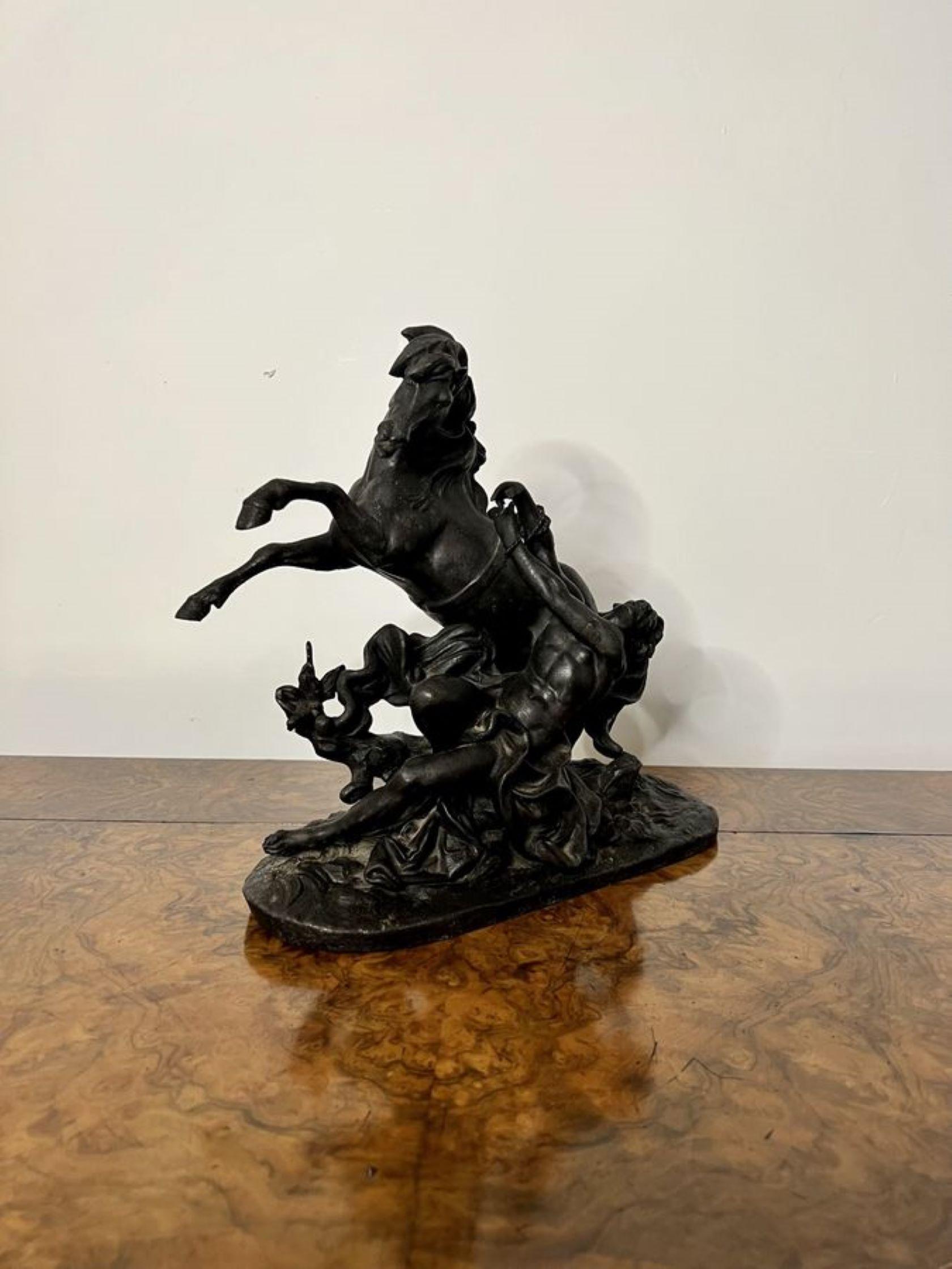 Quality antique Victorian spelter figure  For Sale 1
