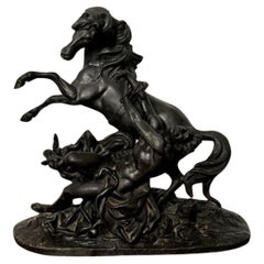 Figurine en spelter victorienne antique de qualité 