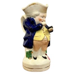 Quality antique Victorian staffordshire toby jug of Mr Snuff 