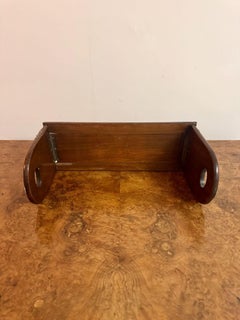 Quality Antique Victorian Walnut & Brass Mounted Sliding Bookends