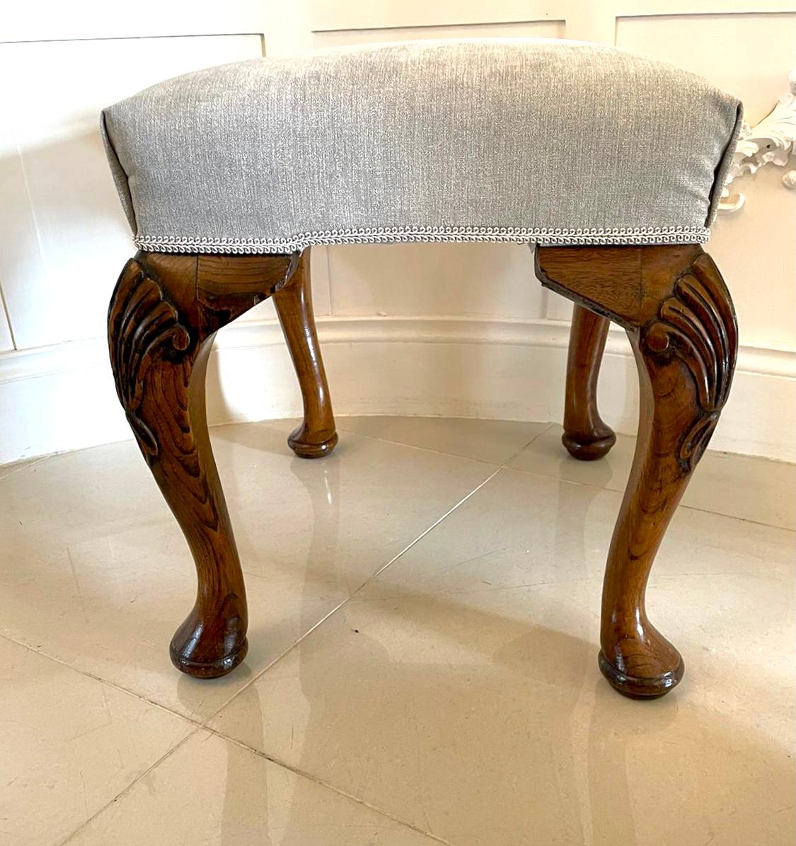 Quality Antique Victorian Walnut Stool For Sale 2