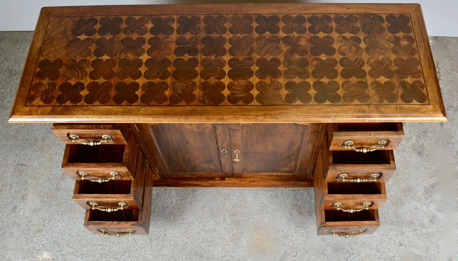 Quality Antique Walnut Parquetry Inlaid Hardwood Sideboard /Table&Ch Available For Sale 2
