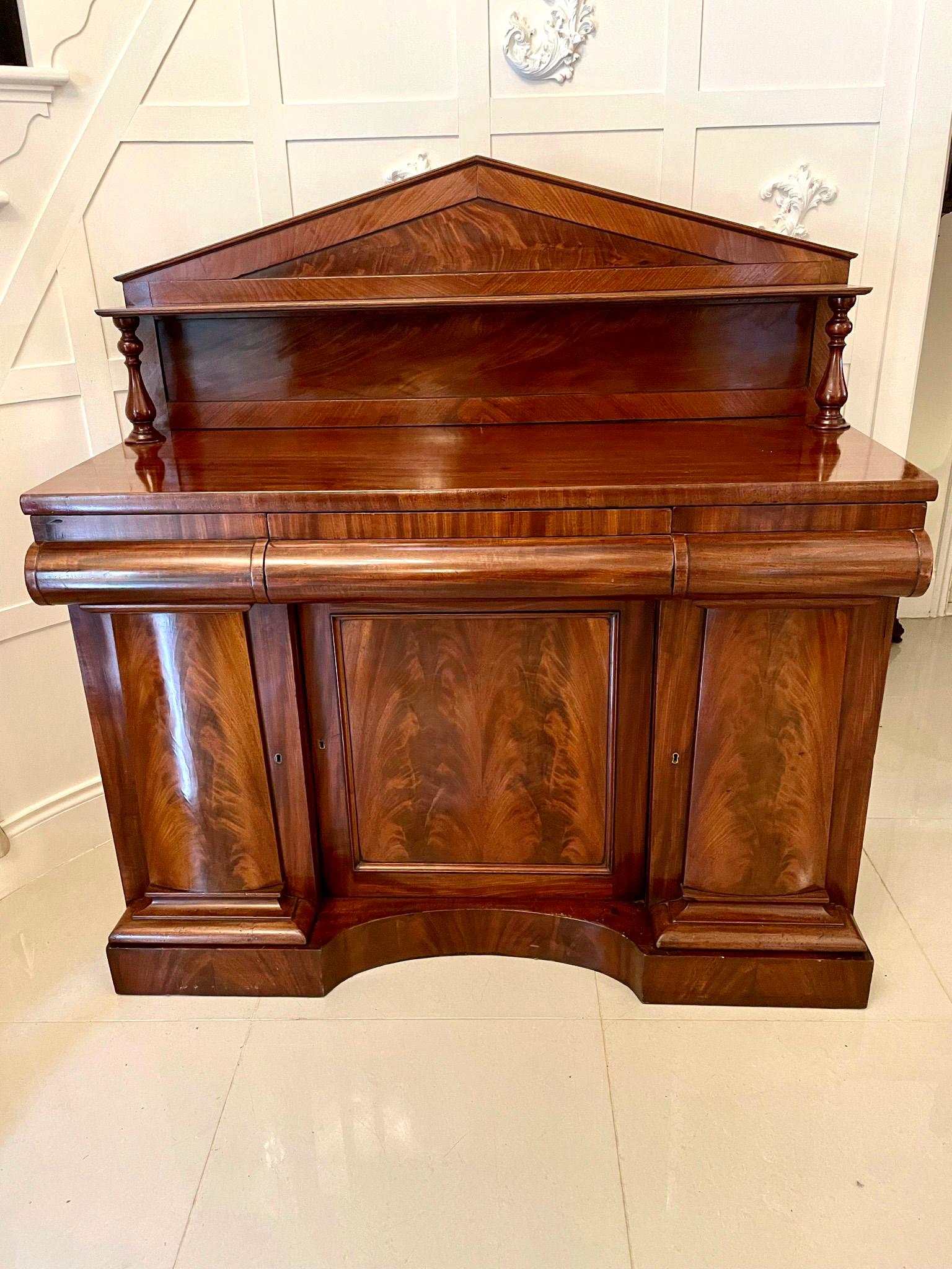 Quality Antique William IV Figured Mahogany Sideboard For Sale 4