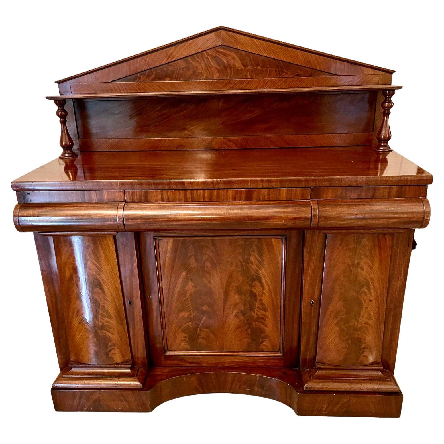 Quality Antique William IV Figured Mahogany Sideboard For Sale