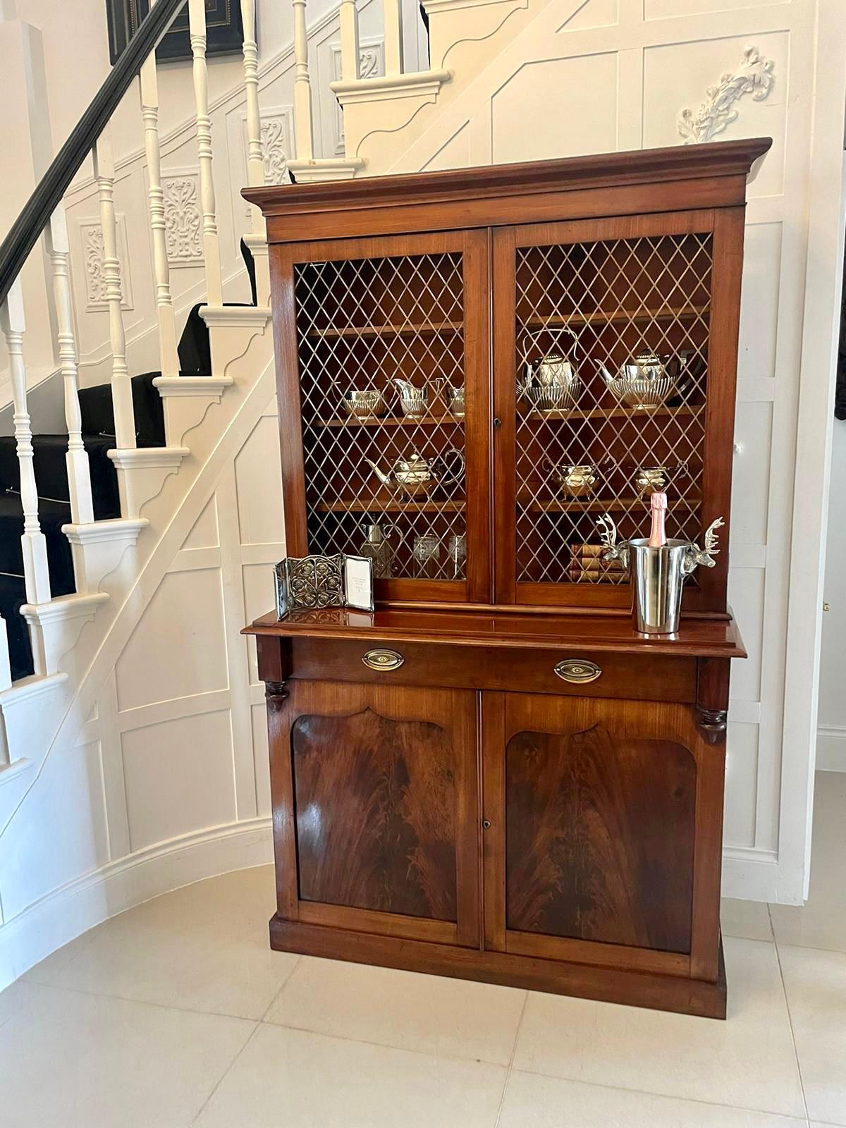Quality Antique William IV Mahogany Bookcase For Sale 4