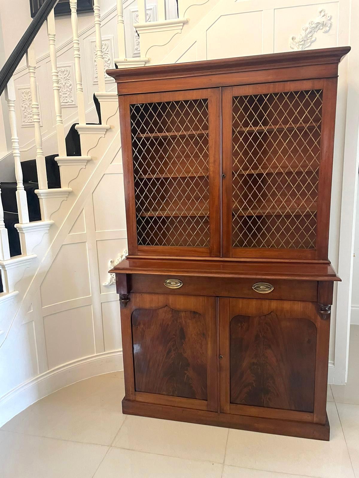 Quality Antique William IV Mahogany Bookcase For Sale 7