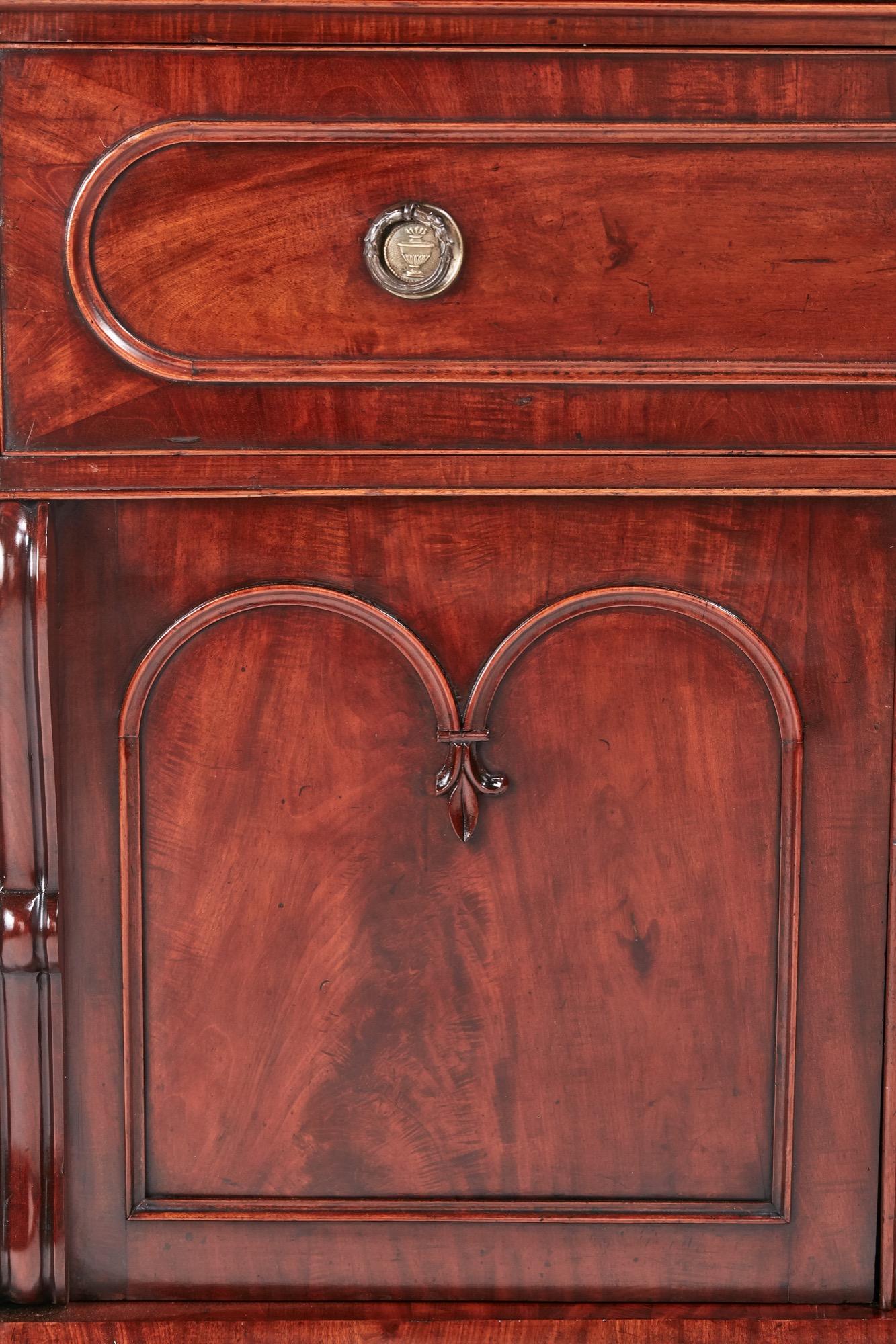Quality Antique William IV Mahogany Secretaire Bookcase 6