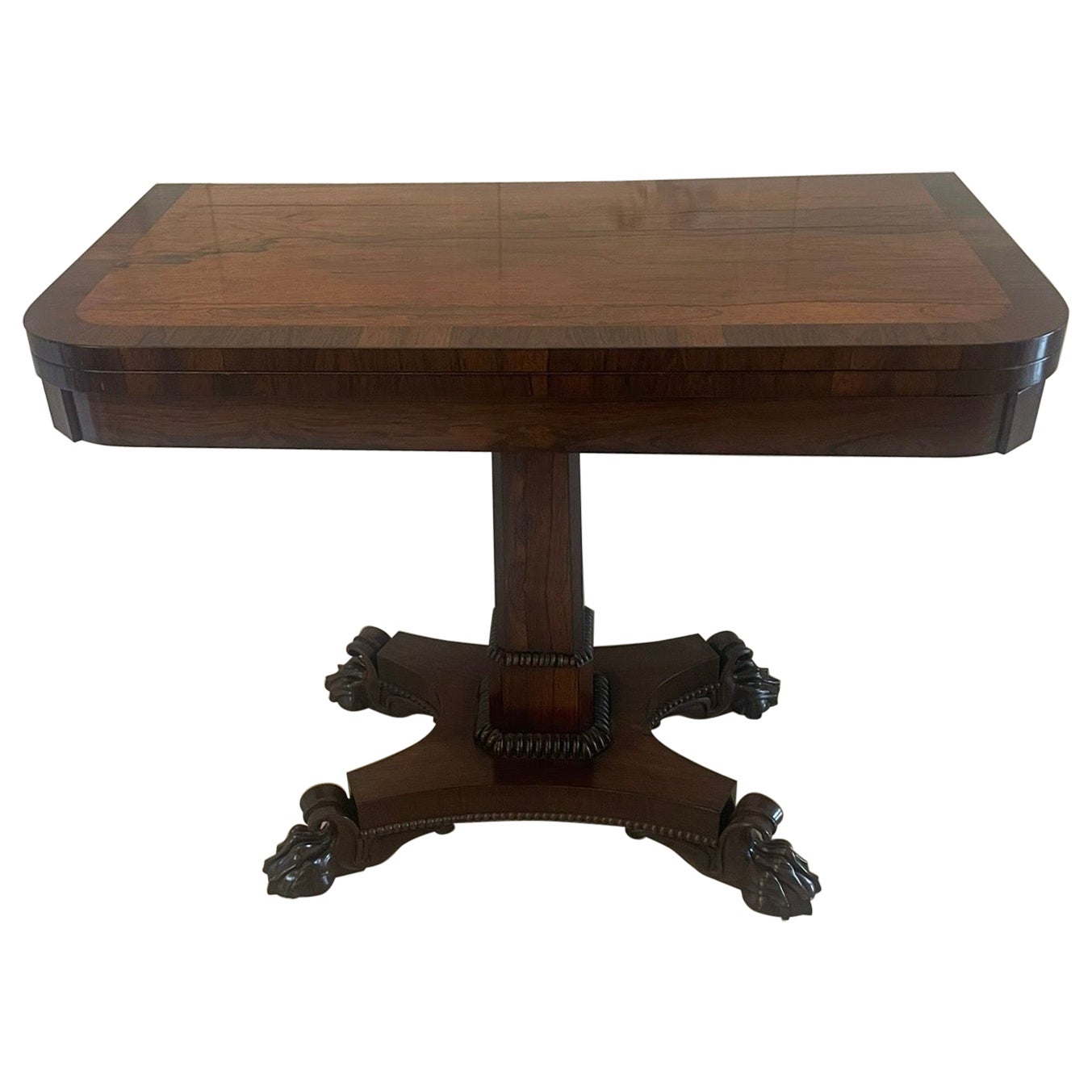 Quality Antique William IV Rosewood Card/Side Table