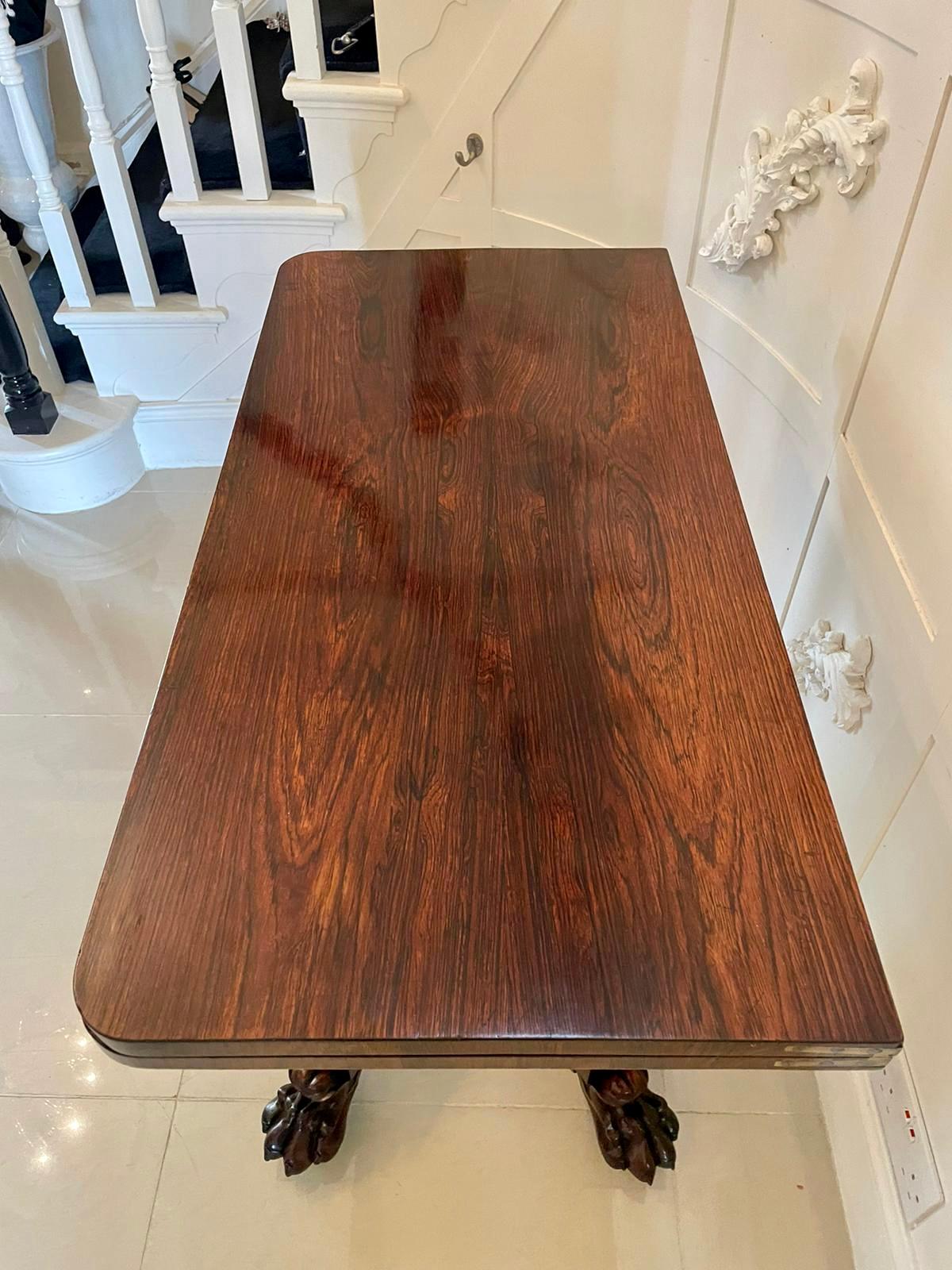 Quality Antique William IV Rosewood Card/Side Table For Sale 7