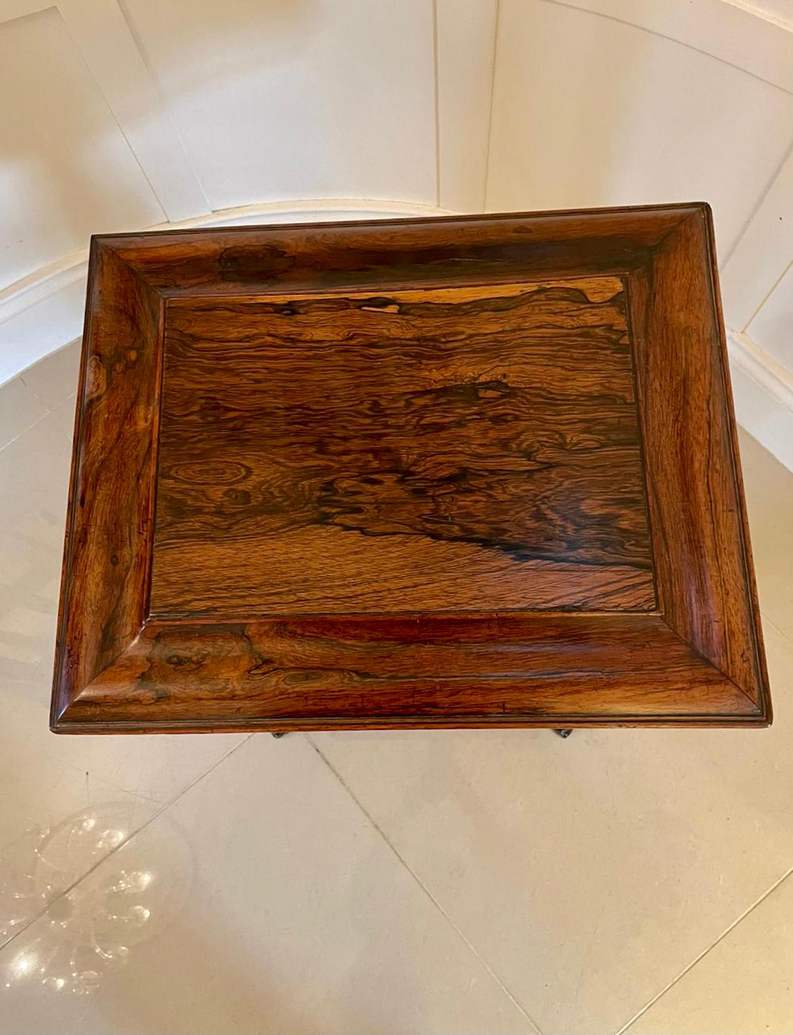 19th Century  Quality Antique William IV Rosewood Work Box    For Sale
