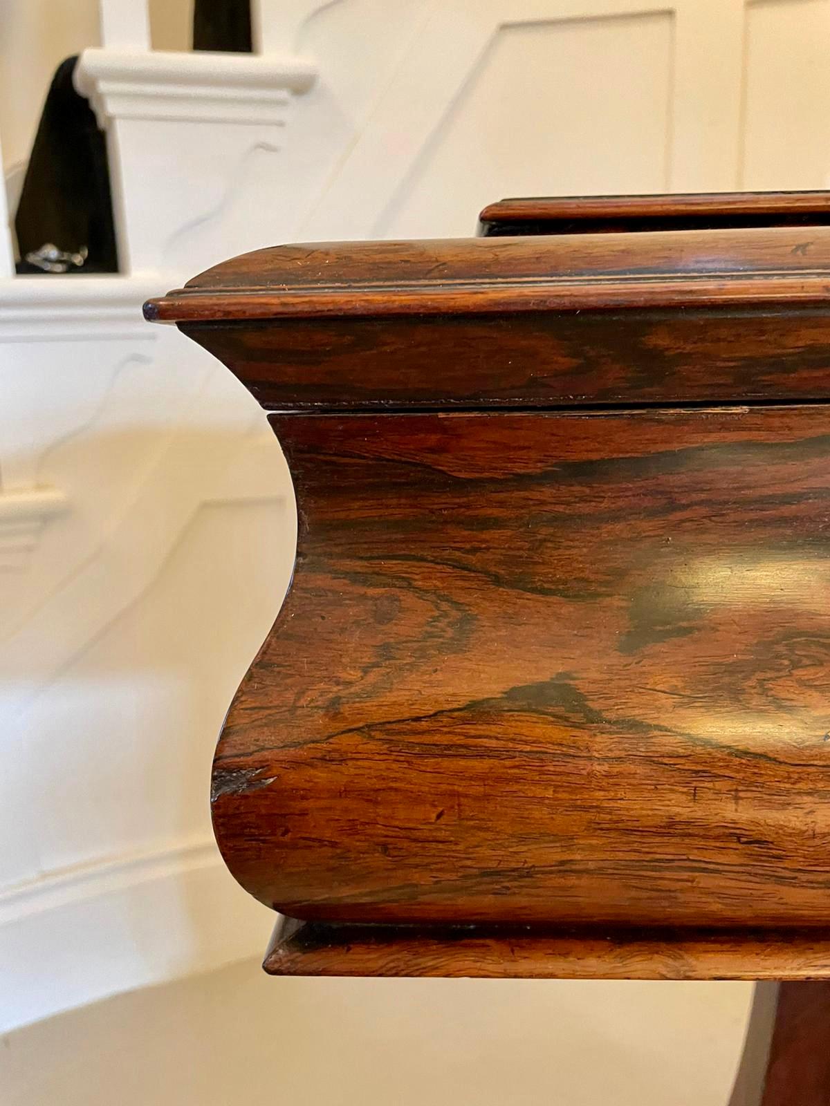 Caja de trabajo antigua de calidad de William IV Rosewood en venta 2