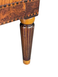 Quality Art Deco Rosewood and Burl Walnut 3-Drawer Chest by Irwin Furniture