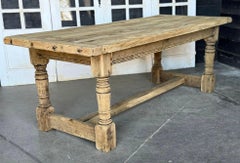 Quality Bleached Oak Farmhouse Dining Table