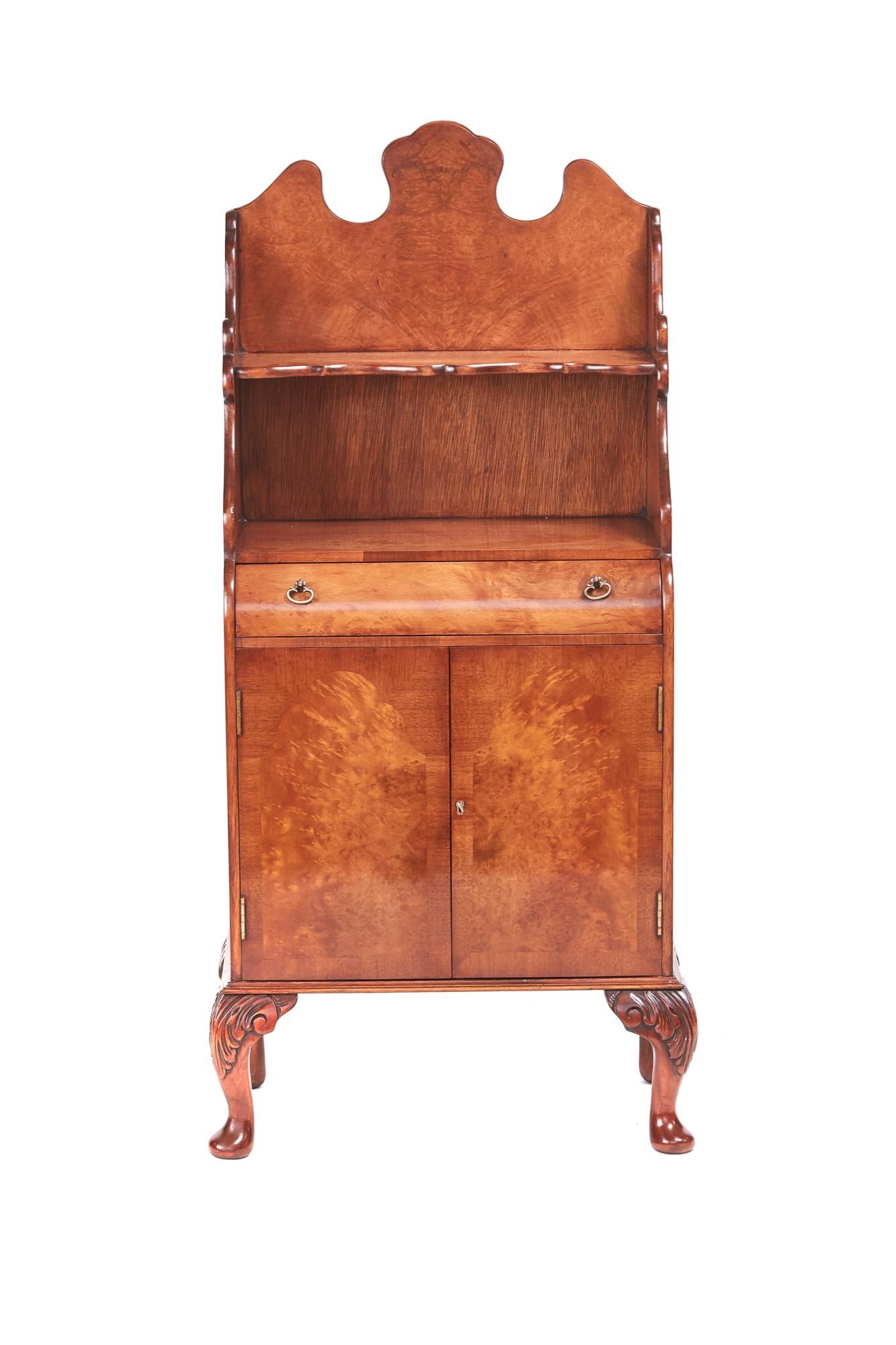 Quality Burr Walnut Near Pair of Side Cabinets For Sale 1