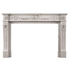 Quality Carrara French Louis XVI Style Fireplace Mantel Chimneypiece