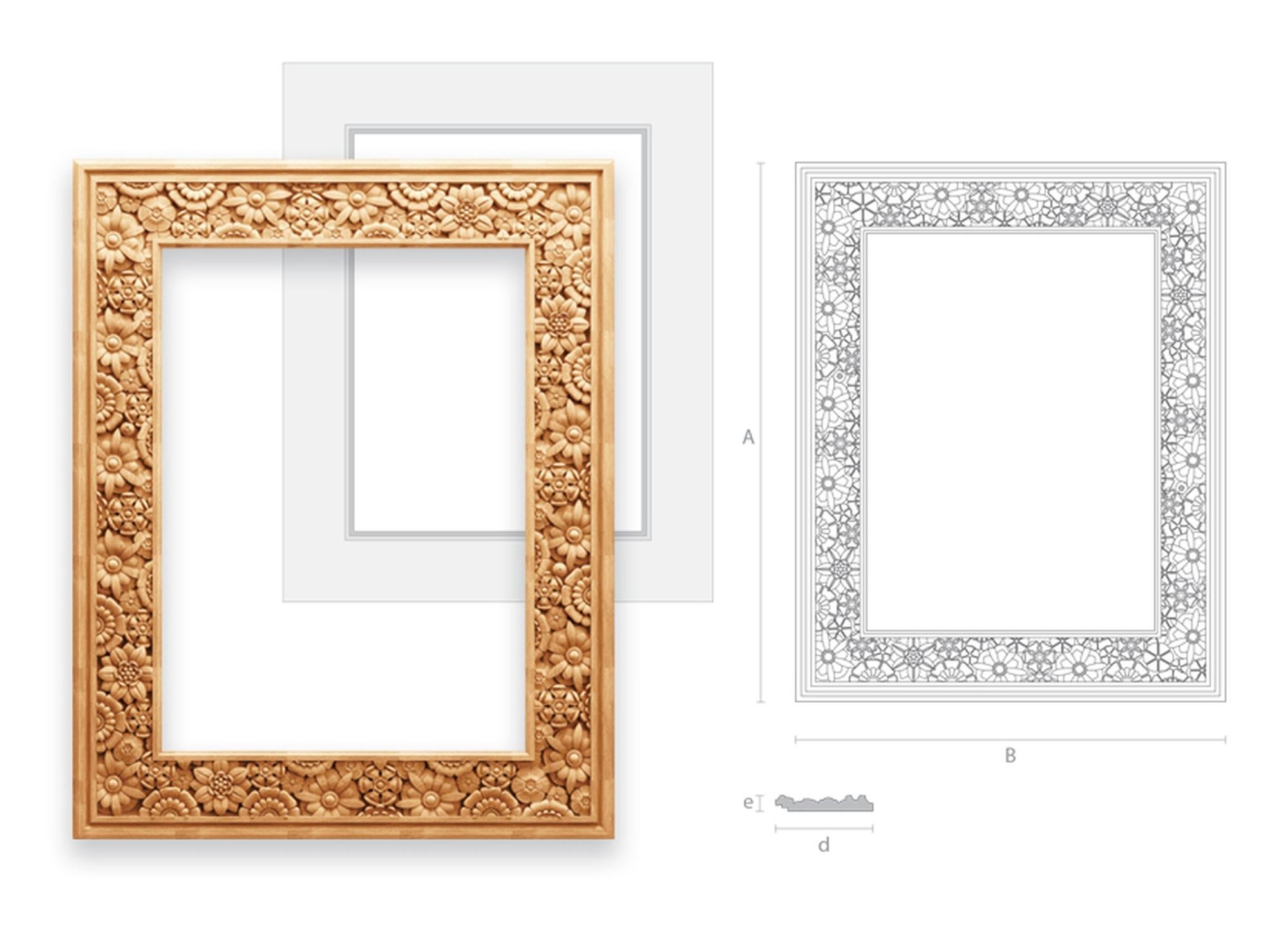 wooden wall mirror frame
