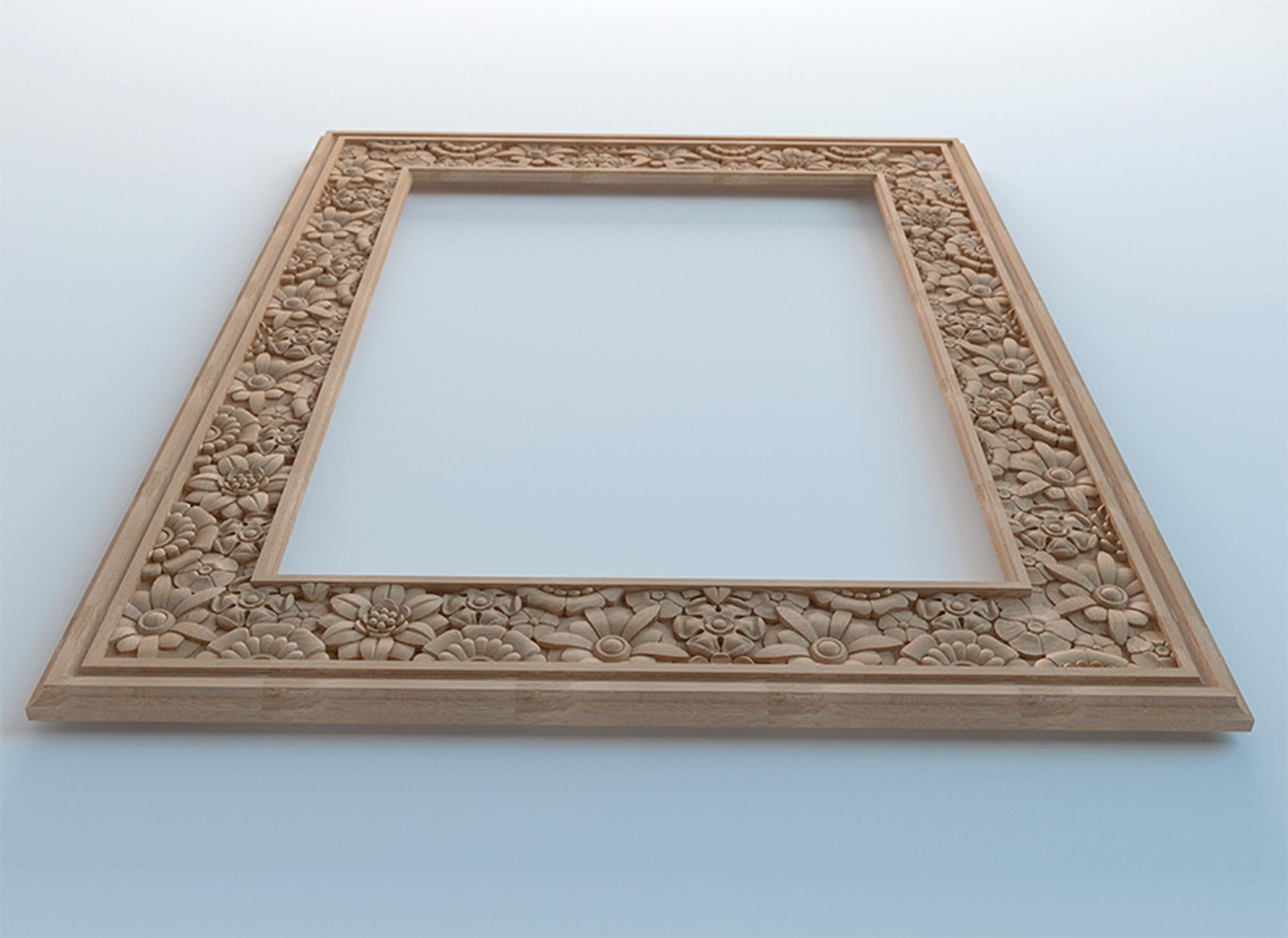carved wooden mirror frame