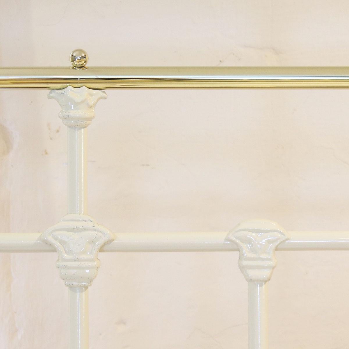 Quality Cast Iron Bed in Cream, MSK58 1