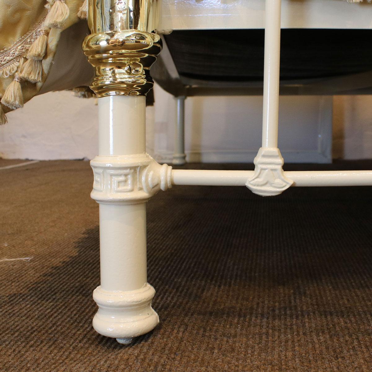 Quality Cast Iron Bed in Cream, MSK58 2