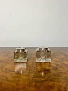 Quality collection of antique glass and silver mounted accessories