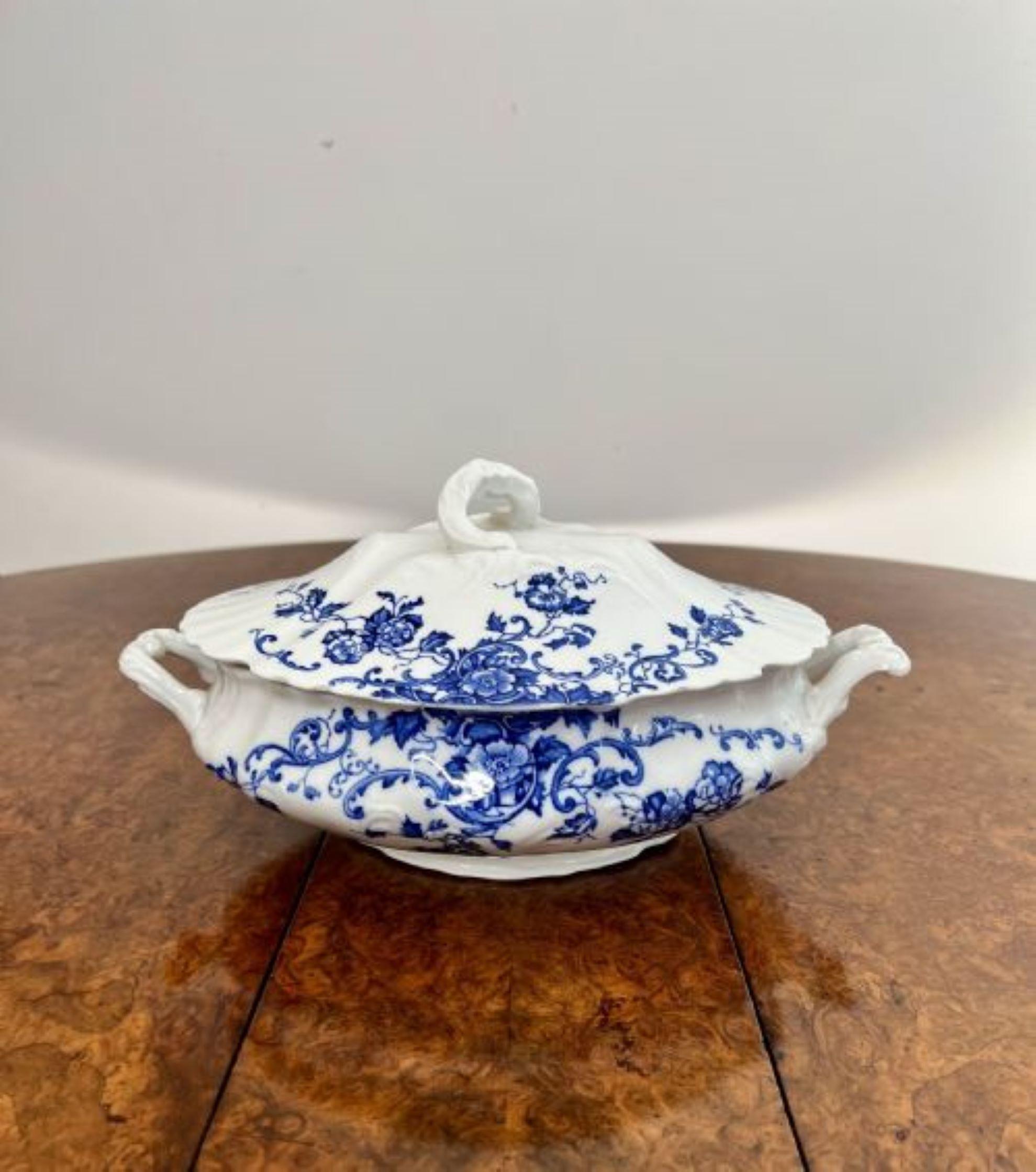 Quality collection of four antique Doulton Burslem Lorna tureens having a quality collection of four antique Dolton Burslem Lorna tureens comprising of three large tureens and one small tureen, fantastic decoration of flowers, leaves and vines in