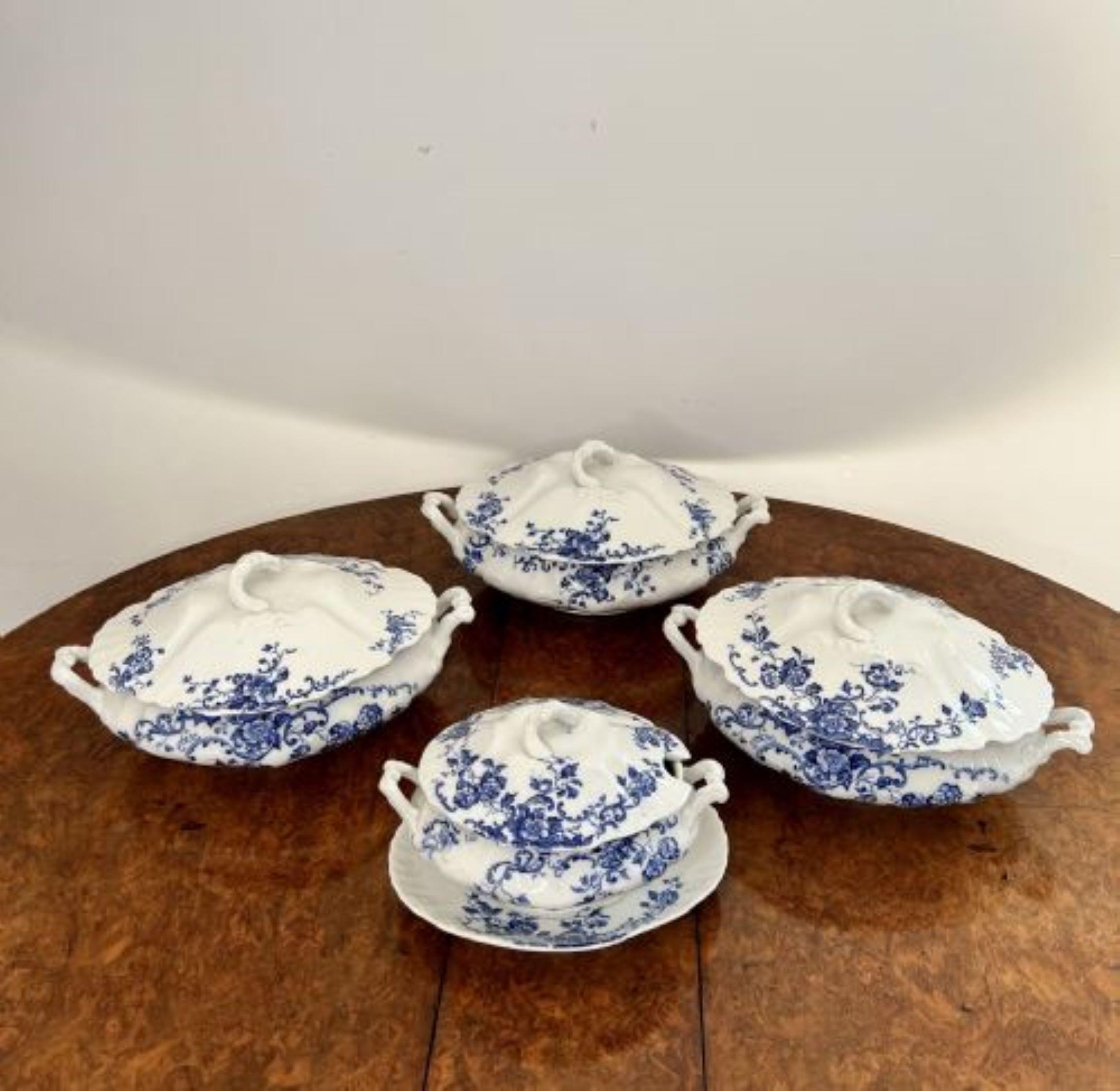 Quality collection of four antique Doulton Burslem Lorna tureens  For Sale 1