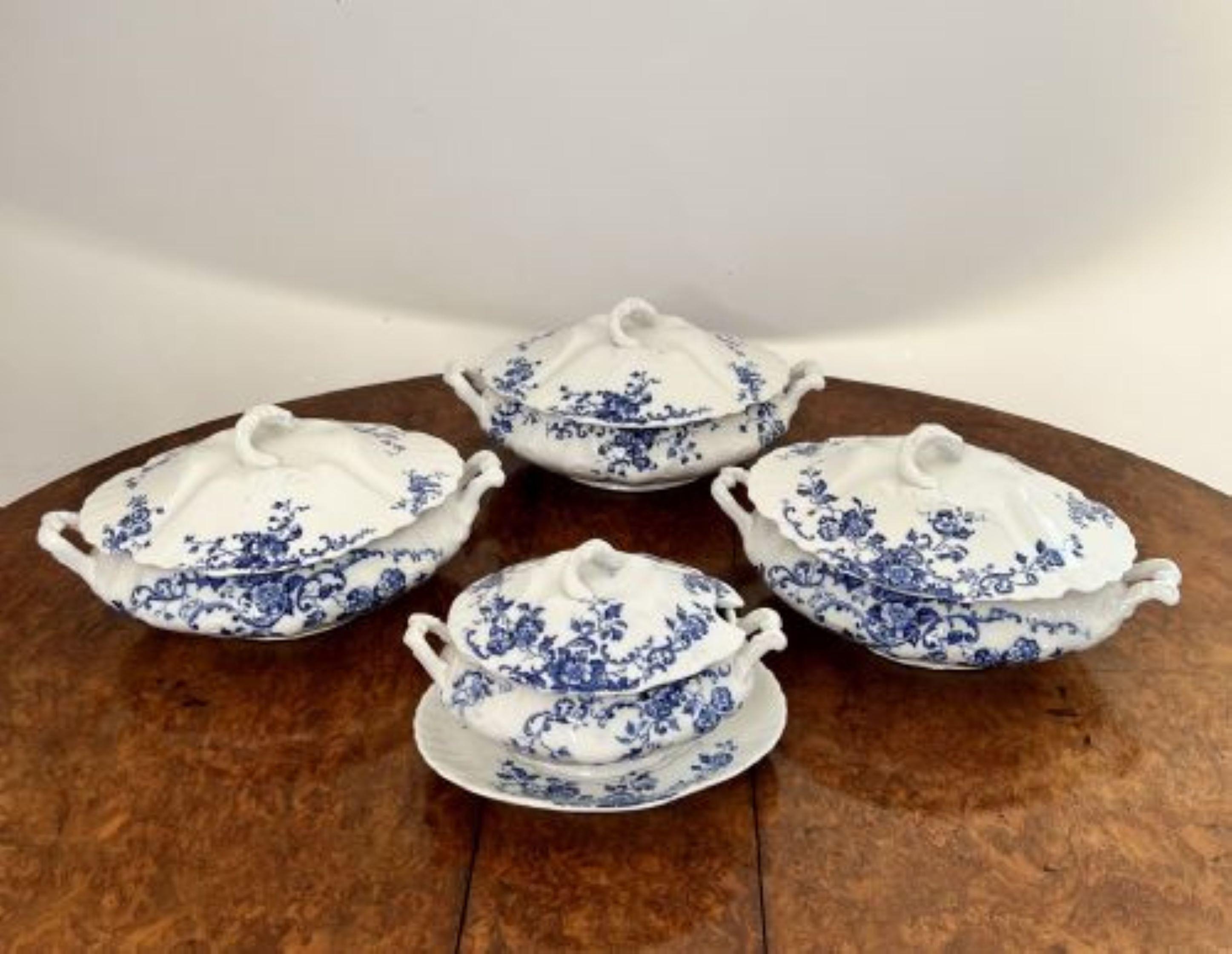 Quality collection of four antique Doulton Burslem Lorna tureens  For Sale 3