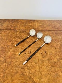 Quality collection of three antique George III ladles
