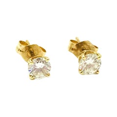 Diamond Studs .60 Carat VS2-G, 14 Karat Yellow Gold