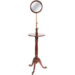 Quality Edwardian Antique Mahogany and Brass Telescopic Shaving Stand