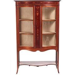 Quality Edwardian Inlaid Mahogany Display Cabinet