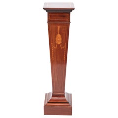 Quality Edwardian Mahogany Inlaid Freestanding Pedestal Desk