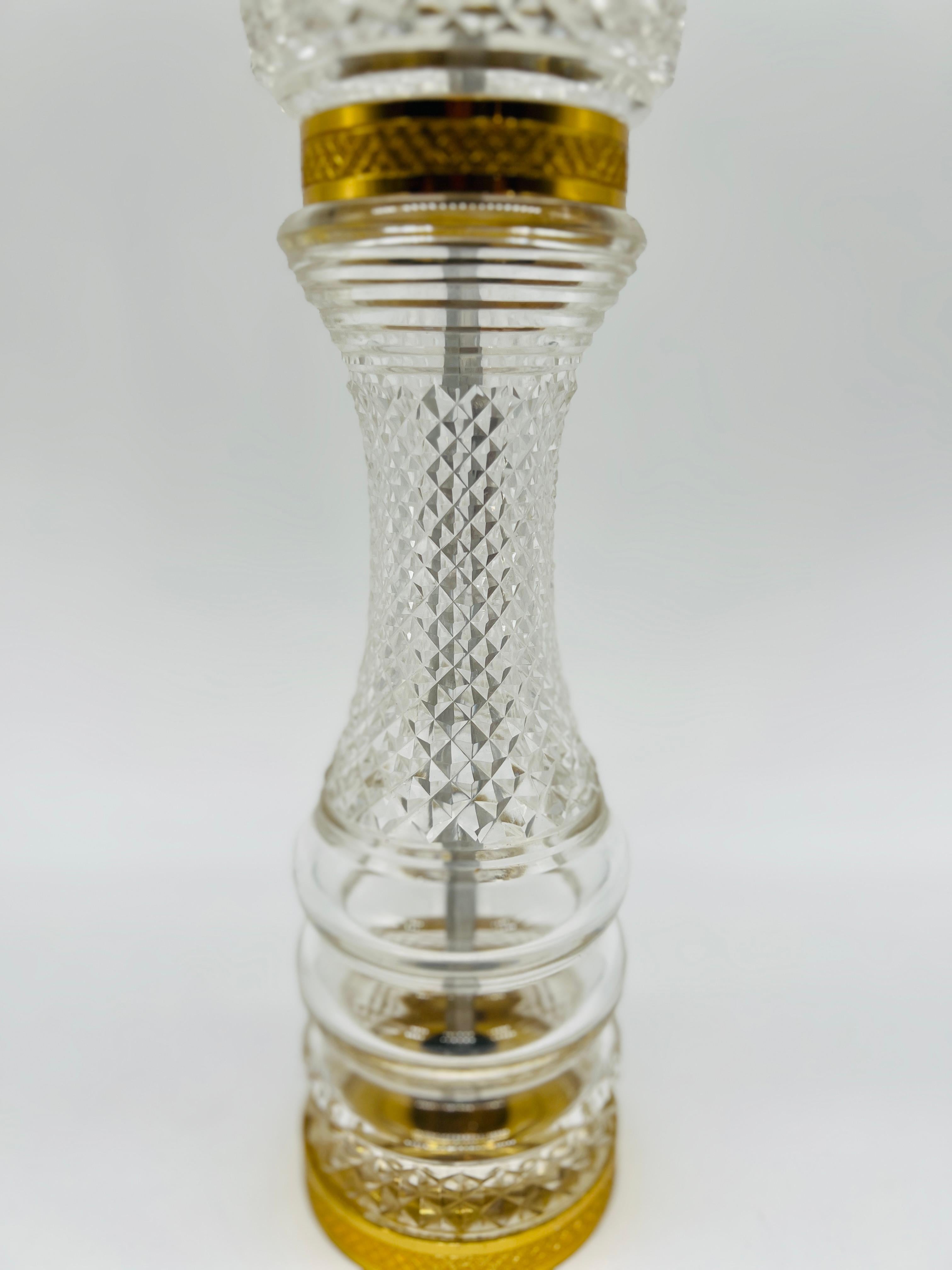 French Provincial Quality French Cut Crystal & Ormolu Mounted Large Pepper Mill