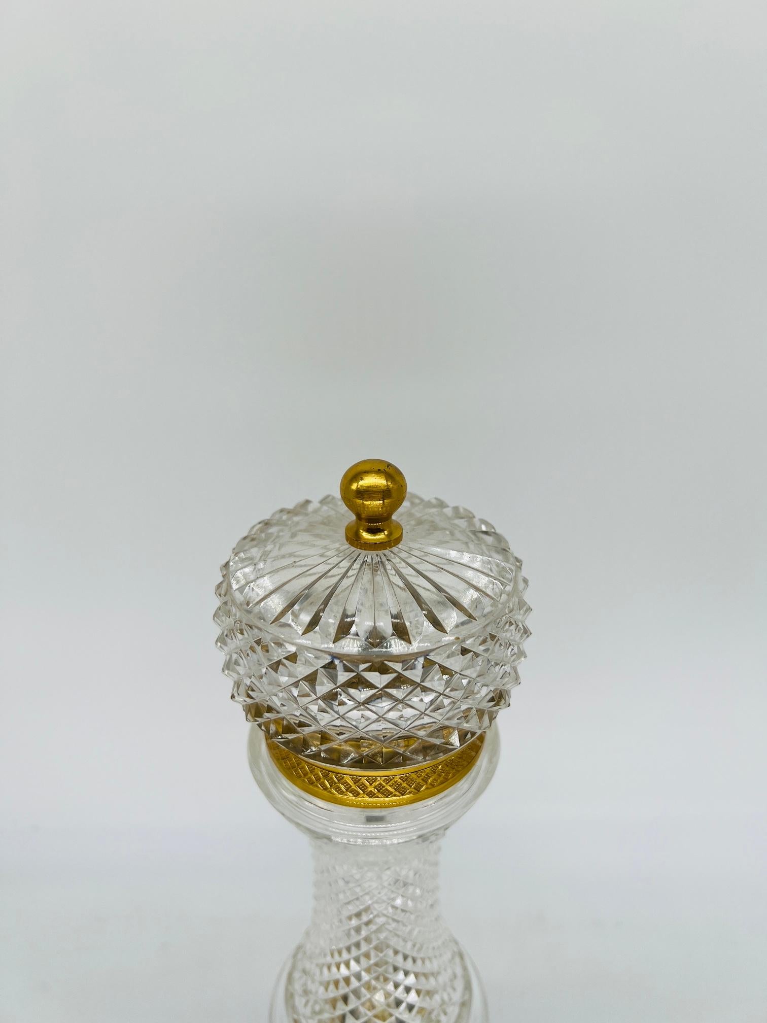 20th Century Quality French Cut Crystal & Ormolu Mounted Large Pepper Mill