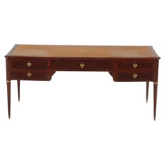 Antique Quality French mahogany leather top writing desk circa 1890.