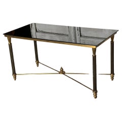 Quality French Parisian Brass and Glass Coffee Table