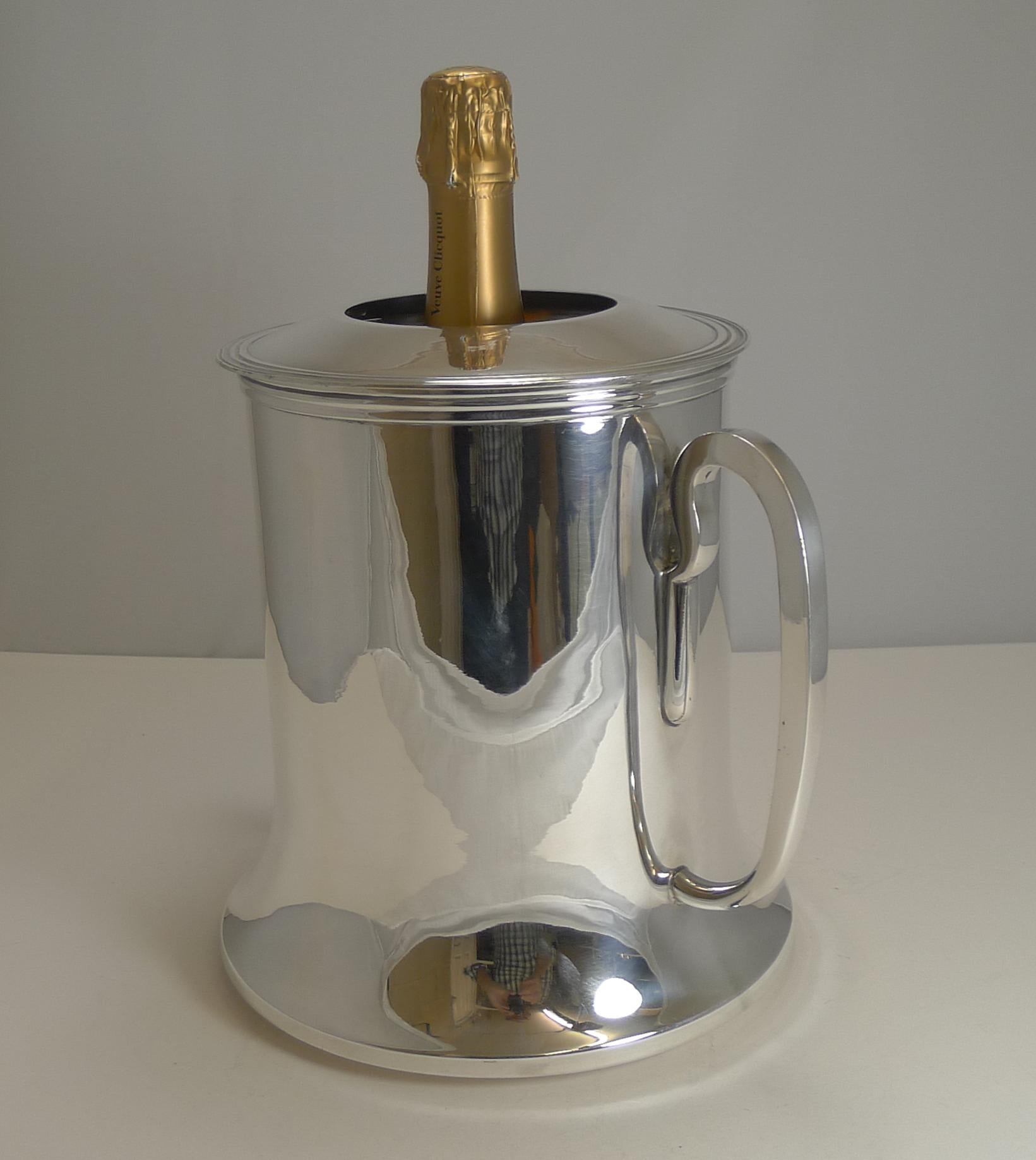 Early 20th Century Quality French Silver Plated Champagne, Wine Cooler, circa 1920