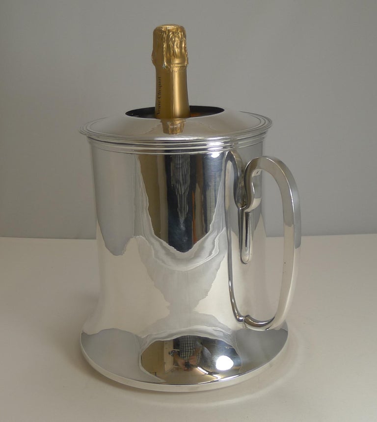 Quality French Silver Plated Champagne, Wine Cooler, circa 1920 For