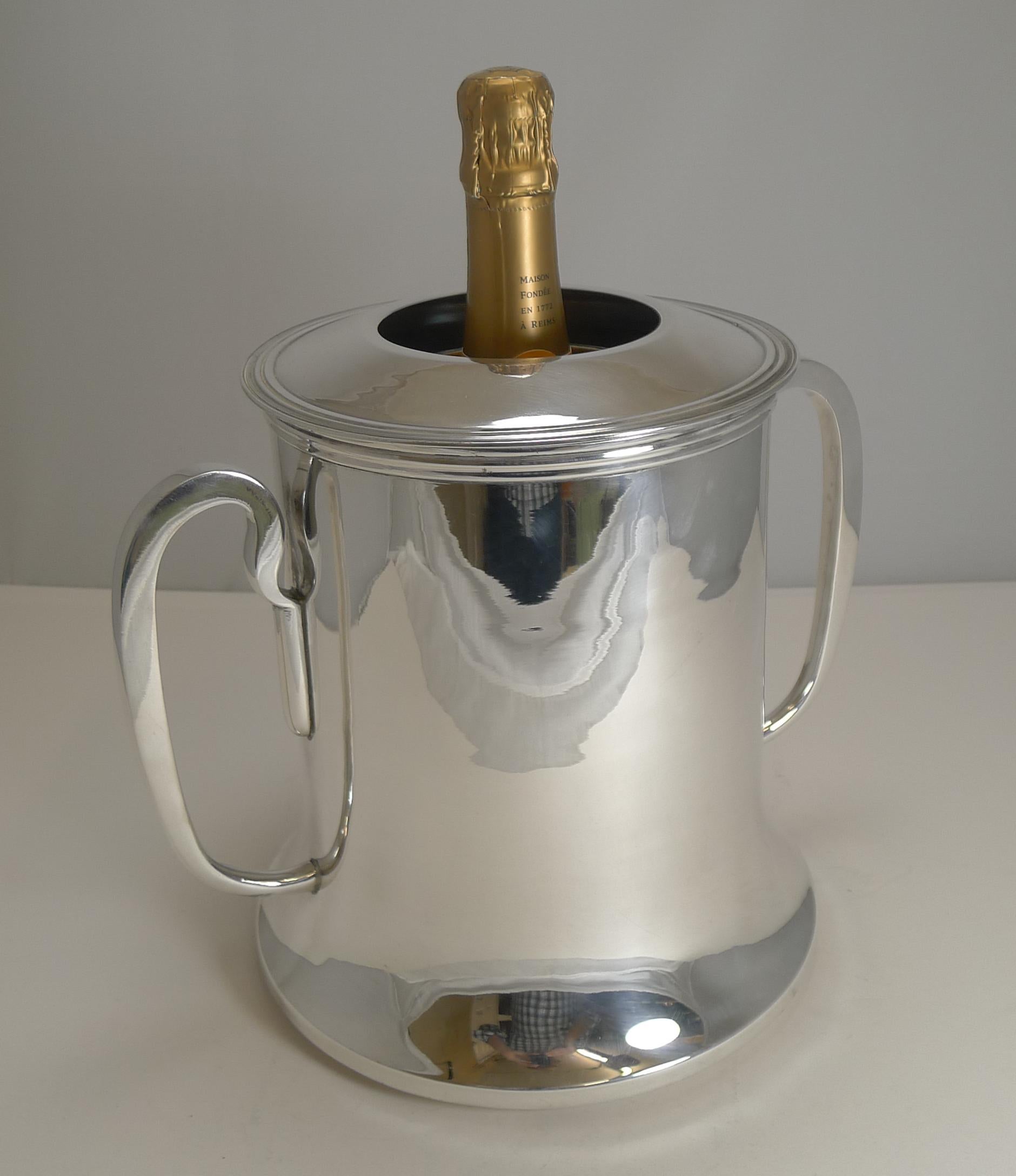 Quality French Silver Plated Champagne, Wine Cooler, circa 1920 1