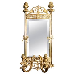 Quality French Style Ormolu Girandole Mirror