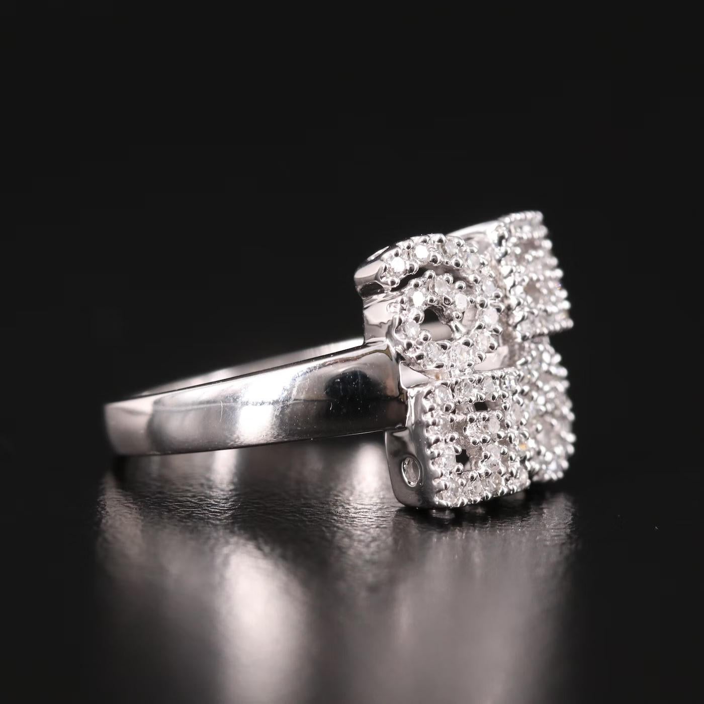 Hochwertiger Edelstein NY Designer 0,5 Karat Diamantring / 14K Gold / Modernistischer Luxus 1