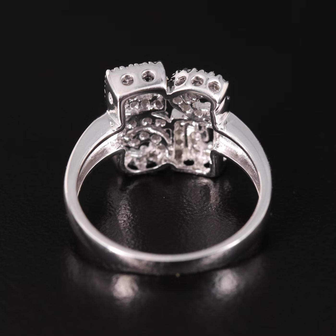 Hochwertiger Edelstein NY Designer 0,5 Karat Diamantring / 14K Gold / Modernistischer Luxus 2