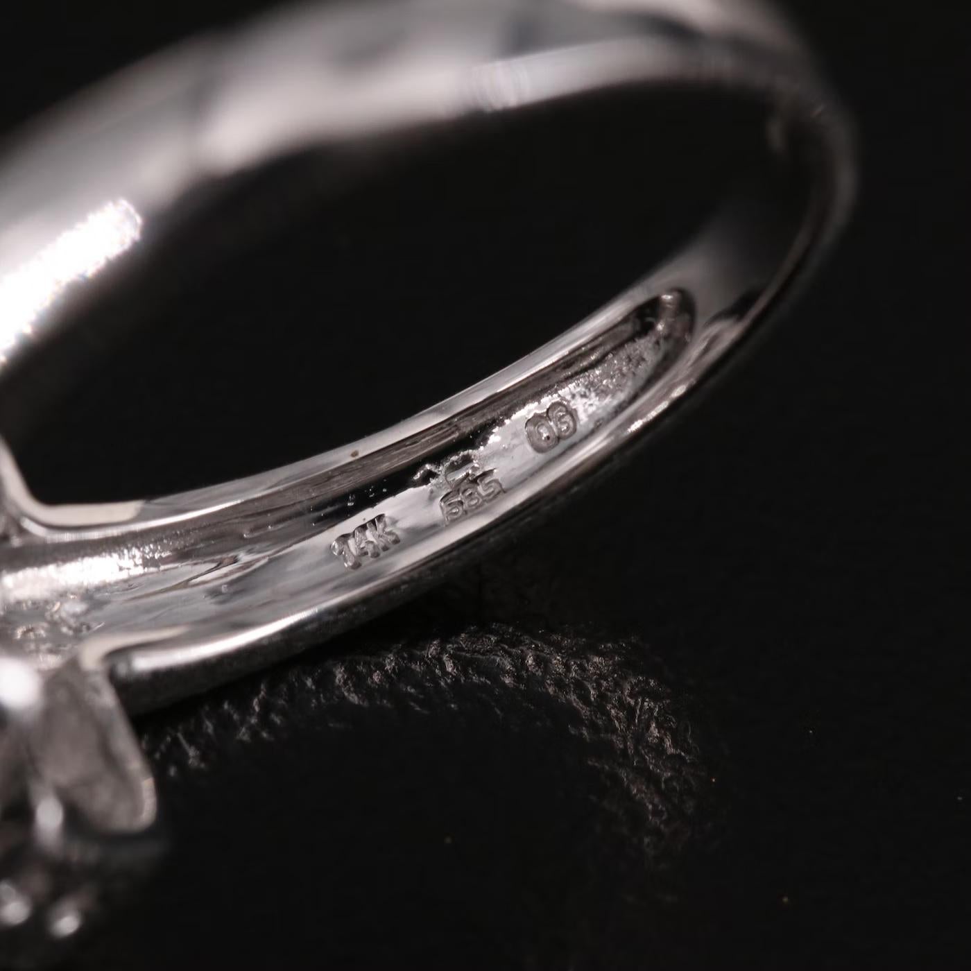 Quality Gem NY Designer 0.5 Ct Diamond Ring / 14K Gold / Modernist Luxury For Sale 1