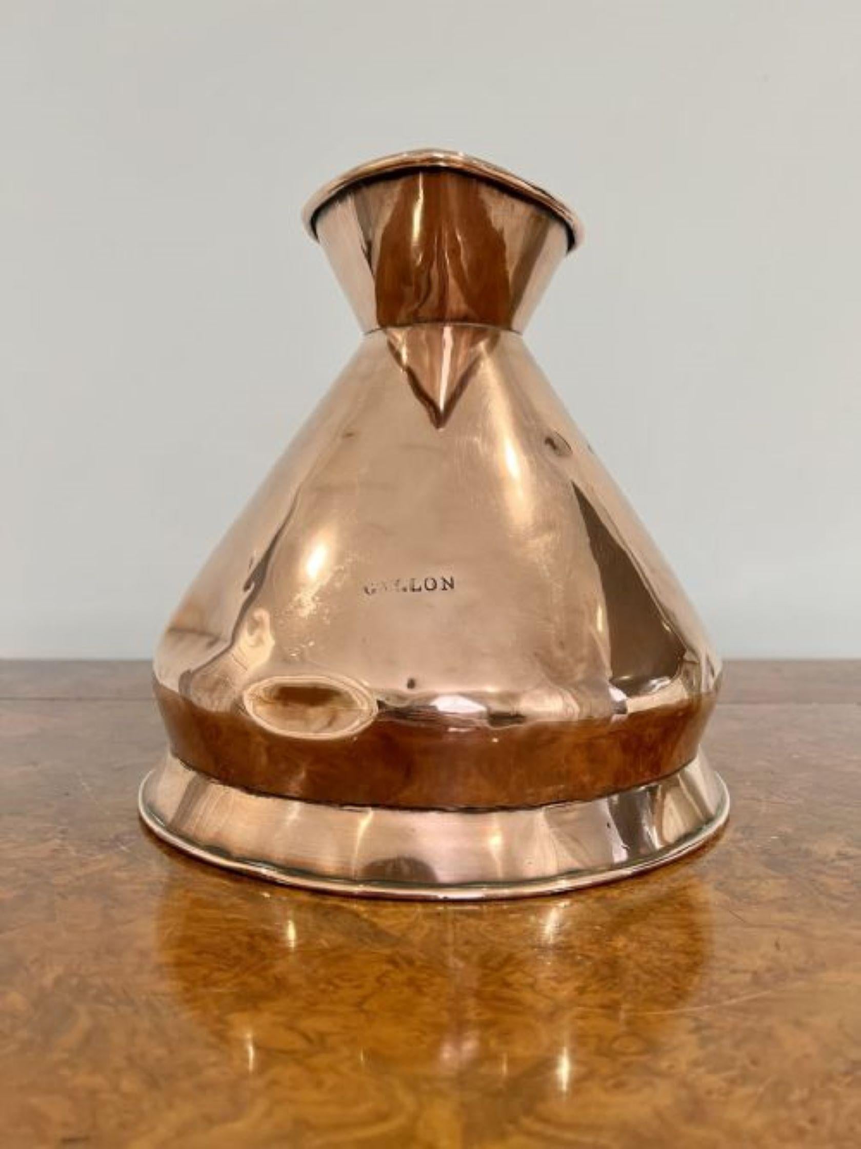 Quality George III Loftus of Oxford Street London copper jug In Good Condition For Sale In Ipswich, GB