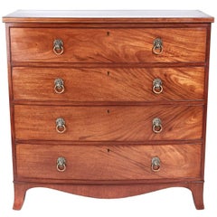 Quality George III Mahogany Bow Front Chest of Drawers