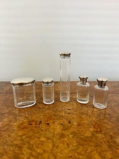 Quality George V Leather Travelling Vanity Case With Fitted Interior